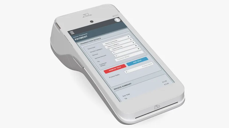 A920 Payment Tablet Terminal 3D model preview