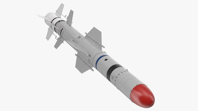 AGM UGM RGM 84 Harpoon Anti Ship Missile 3D model preview