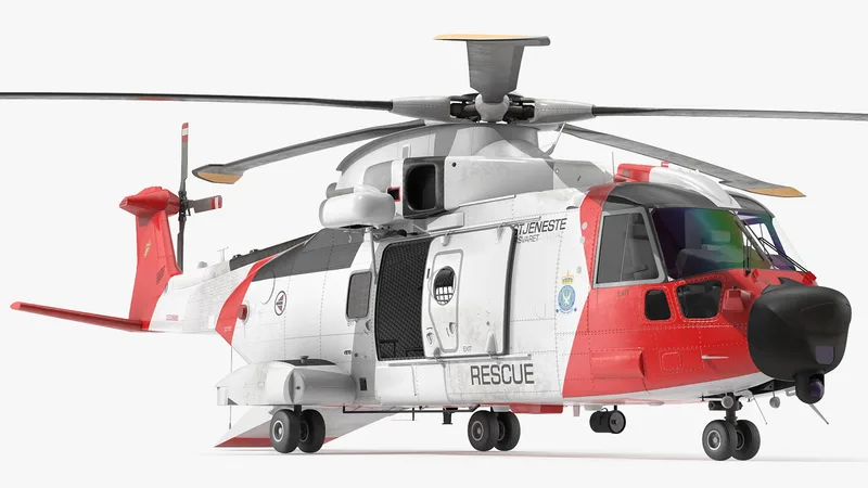 AgustaWestland AW101 Helicopter Norwegian Air Force 3D model preview