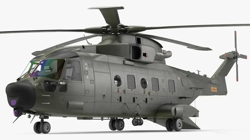 AgustaWestland AW101 Merlin Helicopter Royal Air Force 3D model preview