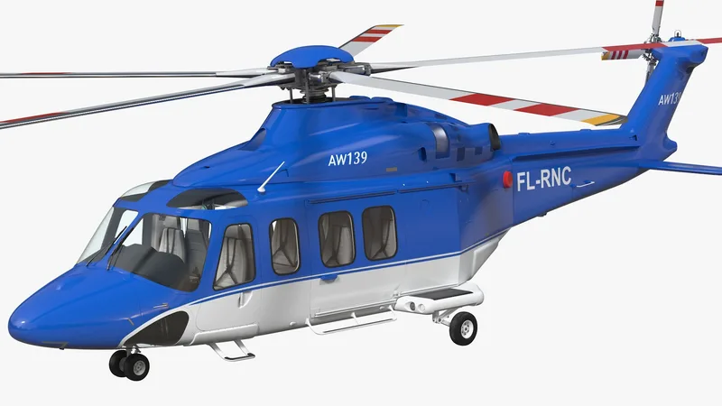 AgustaWestland AW139 Helicopter 3D model preview