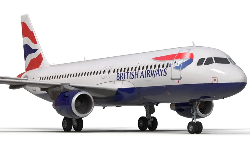 Airbus A320 British Airways 3D model preview