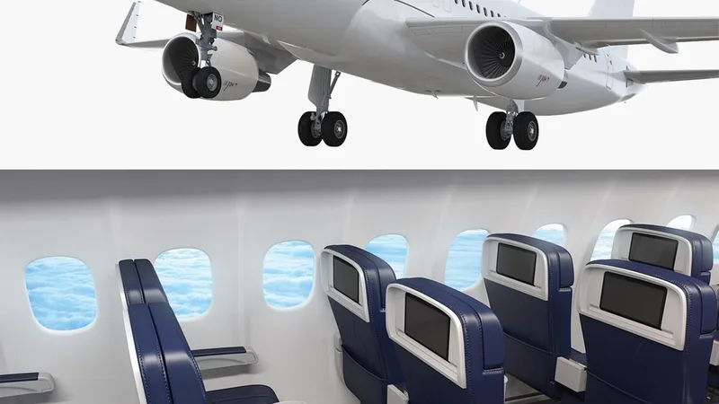 Airbus A320neo With Interior Generic 3D model preview