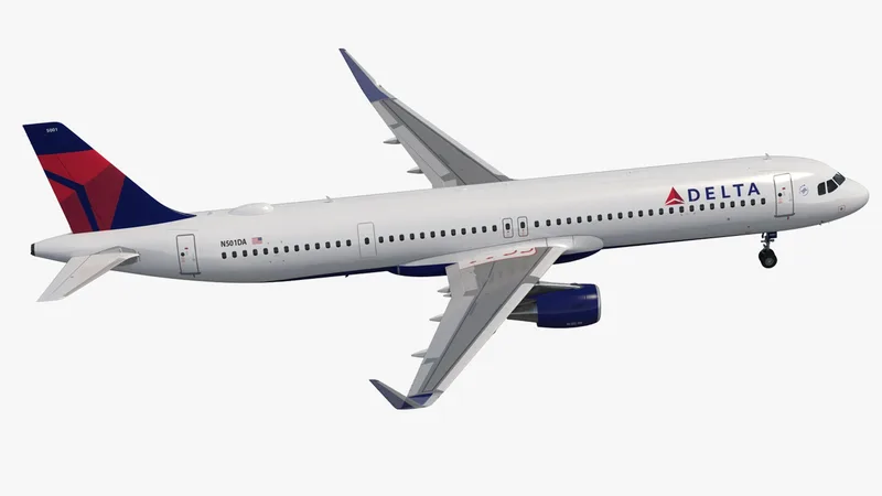Airbus A321 NEO Delta 3D model preview