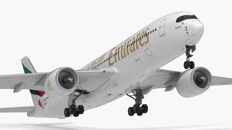 Airbus A350-900 Emirates Air Line 3D model preview