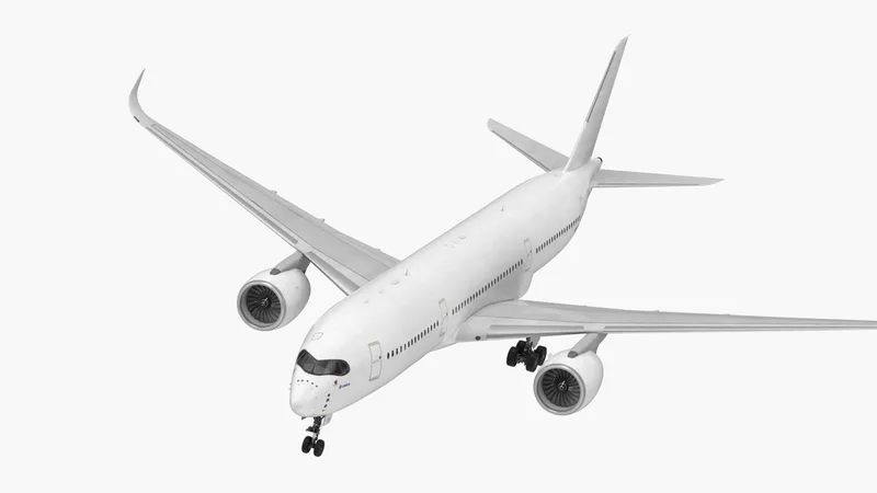 Airbus A350-900 Generic 3D model preview