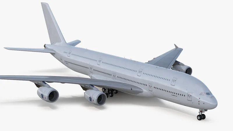 Airbus A380-1000 Generic 3D model preview