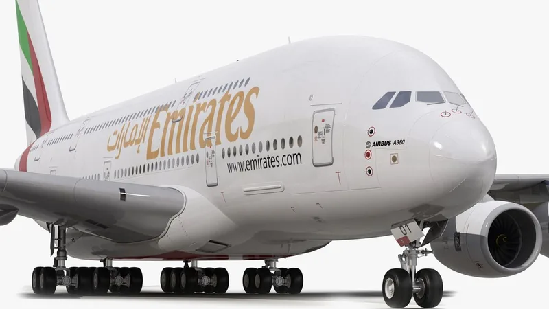 Airbus A380-800 Emirates 3D model preview