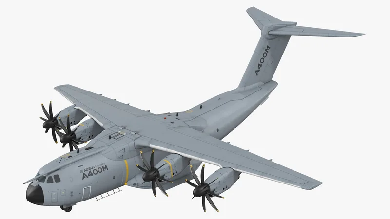 Airbus A400M Atlas Turboprop Military Transport Aircraft 3D model preview