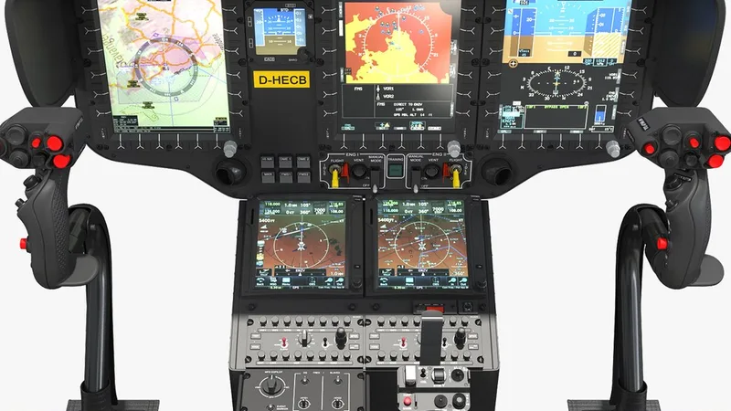 Airbus H145 Helicopter Cockpit 3D model preview
