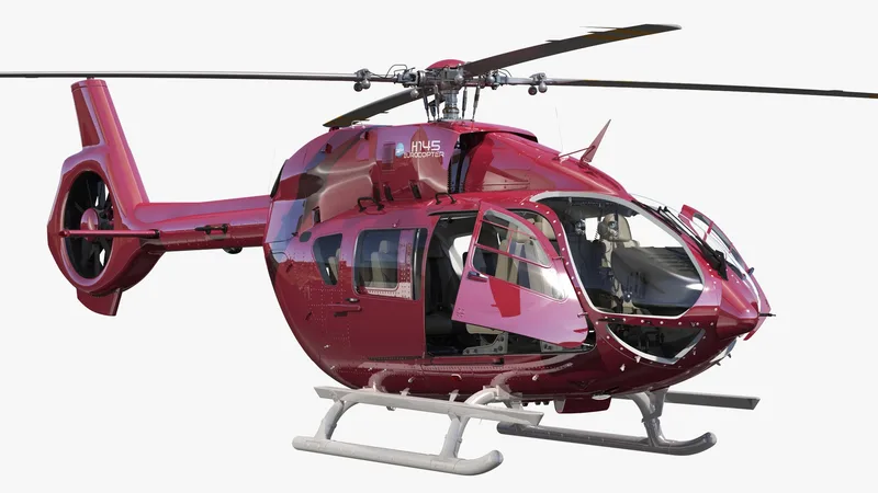 Airbus Helicopters H145 with Cockpit Rigged 3D model preview