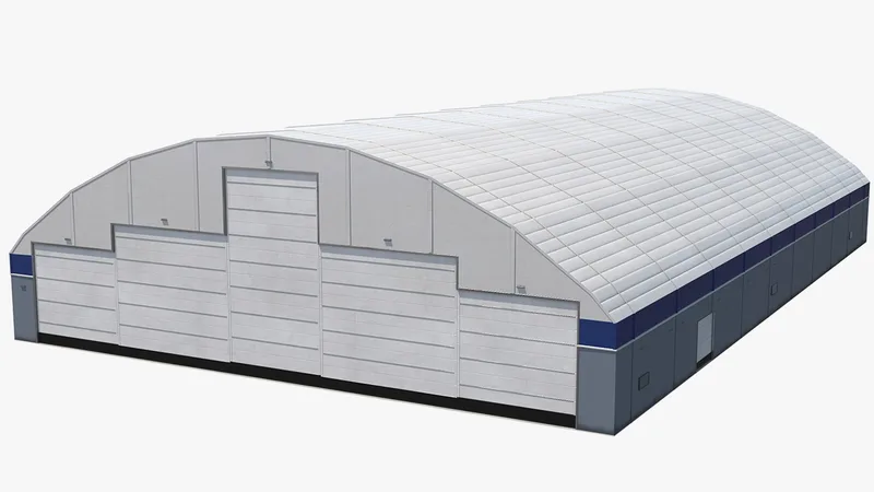 Aircraft Maintenance Hangar 3D model preview