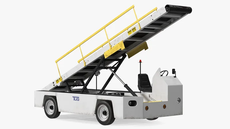 Airport Conveyor Belt Loader TUG 660 3D model preview