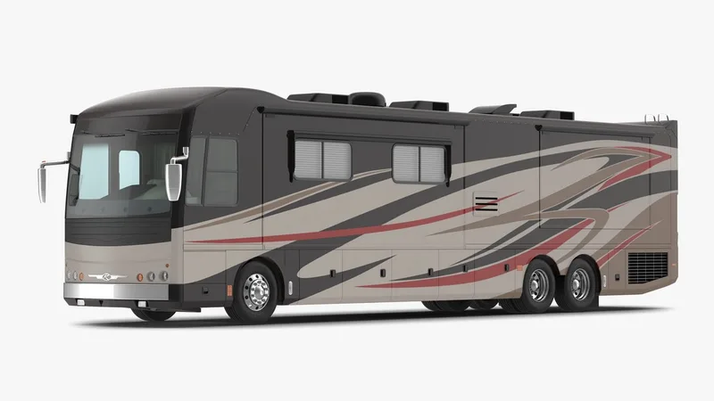 American Recreation Vehicle RV Simple Interior 2 3D model preview