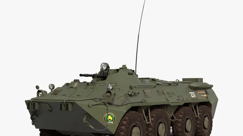 Amphibious Armoured Personnel Carrier BTR-80 3D model preview