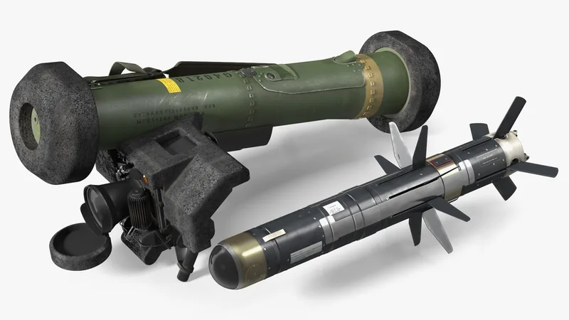 Anti Tank Missile FGM-148 Javelin Set 3D model preview