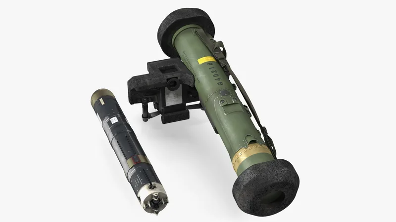 Anti Tank Missile FGM-148 Javelin Set Rigged 3D Model preview