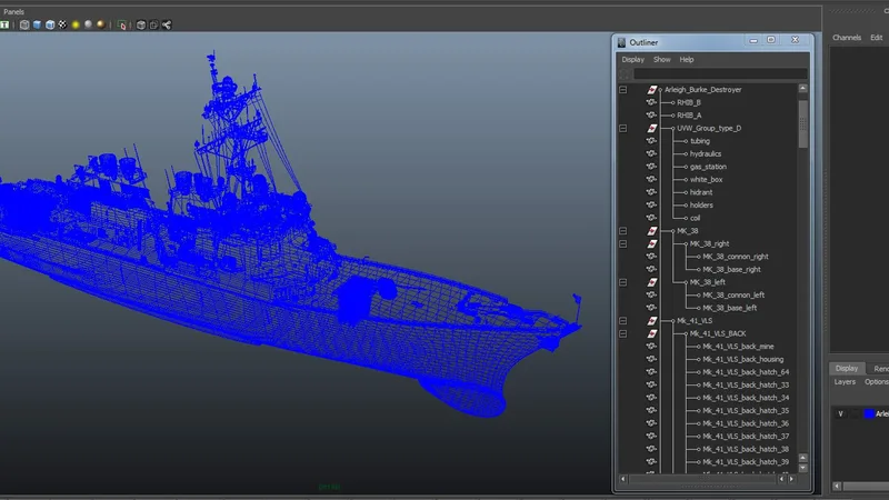 Arleigh Burke Destroyer Decatur DDG-73 3D model preview