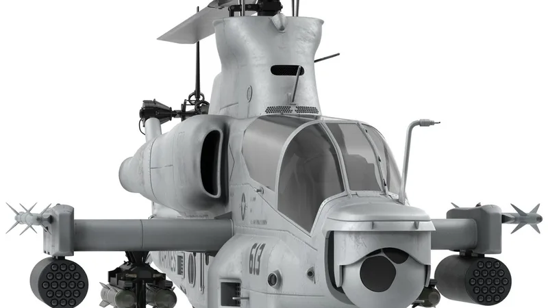 Attack Helicopter Bell AH 1Z Viper 3D model preview