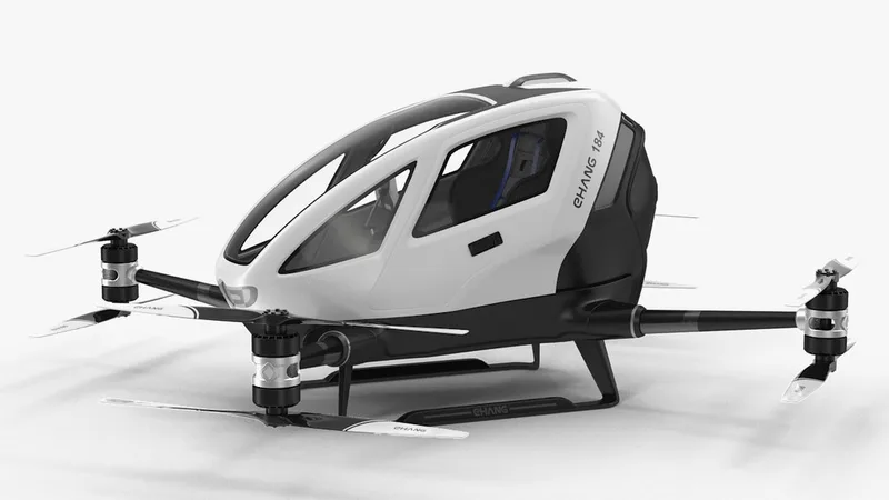 Autonomous Aerial Vehicle Ehang 184 3D model preview