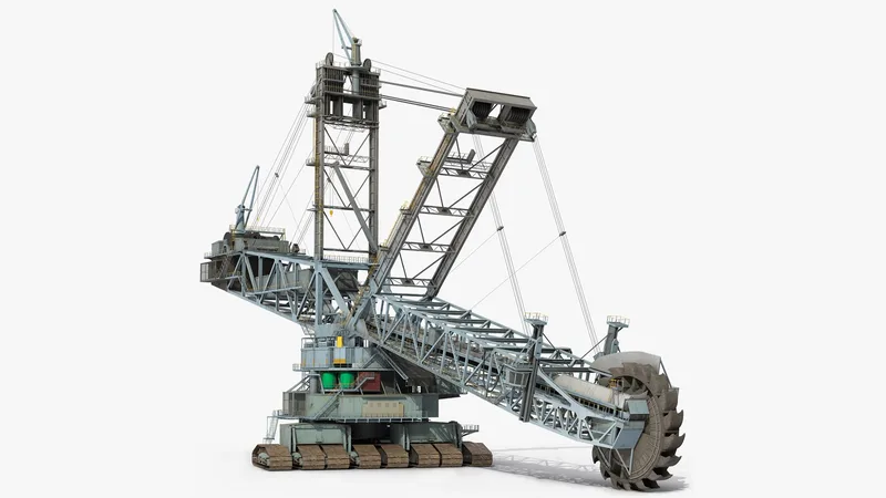 Bagger 293 Bucket Wheel Excavator Rigged 3D model preview