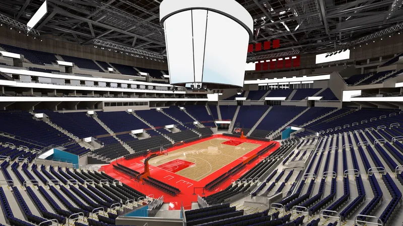 Basketball Arena 3D model preview