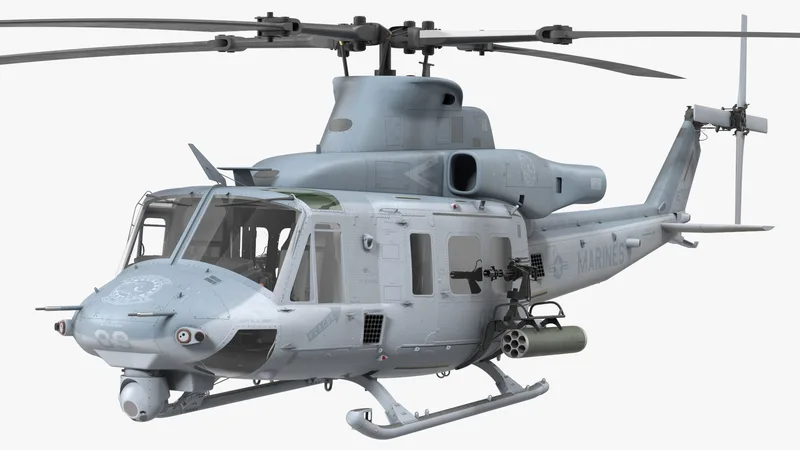 Bell UH1Y Venom Helicopter 3D model preview