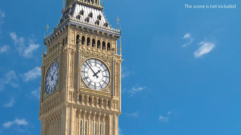 Big Ben Clock Tower Palace of Westminster 3D model preview