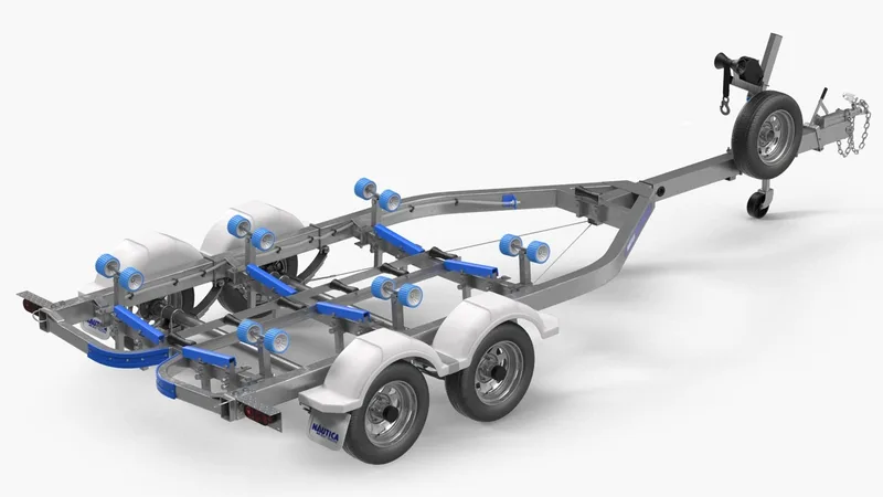 Boat Trailer 3D model preview