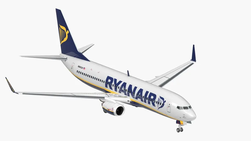 Boeing 737-800 Ryanair 3D model preview