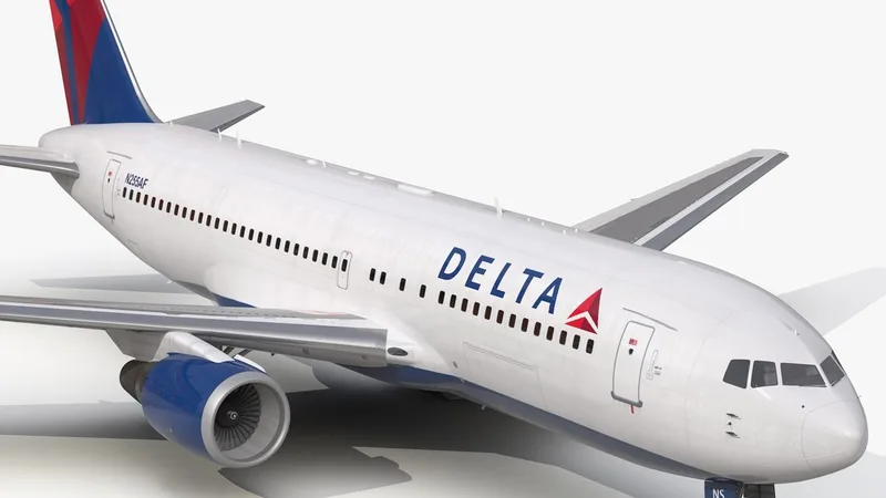 Boeing 767-200 Delta Air Lines 3D model preview