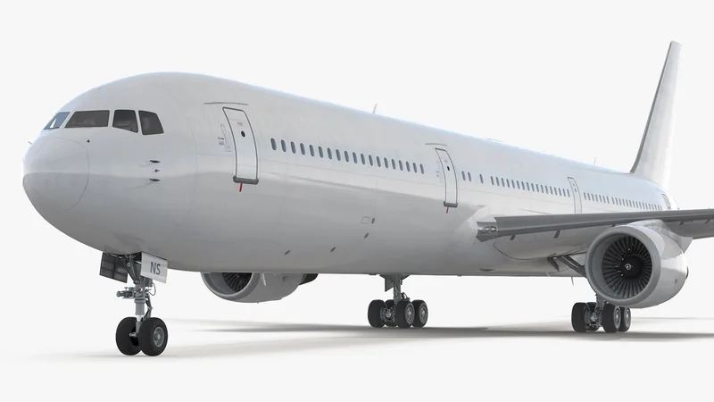 Boeing 767-400 with Interior Generic 3D model preview