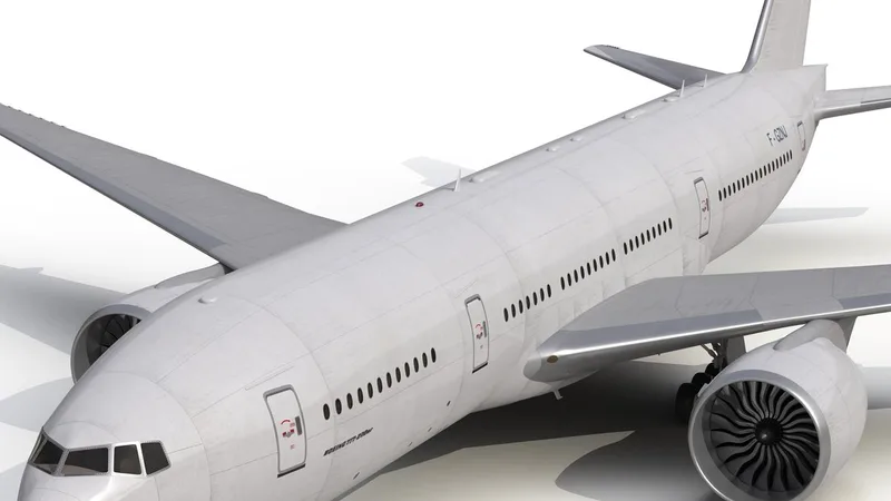 Boeing 777-200ER Generic 3D model preview