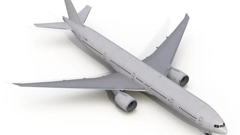 Boeing 777-300ER Generic 3D model preview