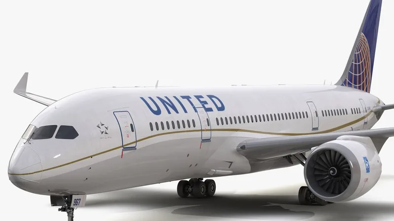 Boeing 787-3 Dreamliner United Airlines 3D model preview