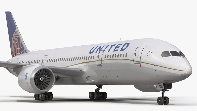 Boeing 787-8 Dreamliner United 3D model preview