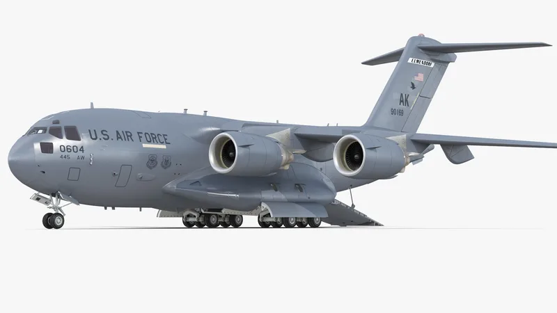 Boeing C17 Globemaster III Cargo Door Open 3D model preview