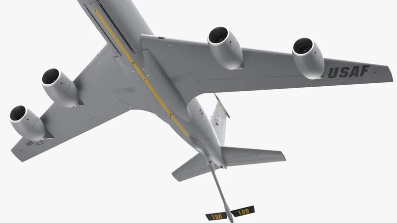 Boeing KC 135 Stratotanker with F35 Lightning II 3D model preview