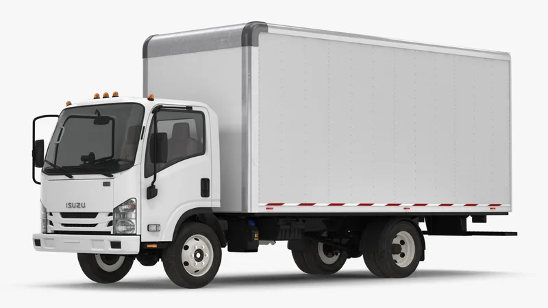 Box Truck Isuzu NPR 2018 3D model preview