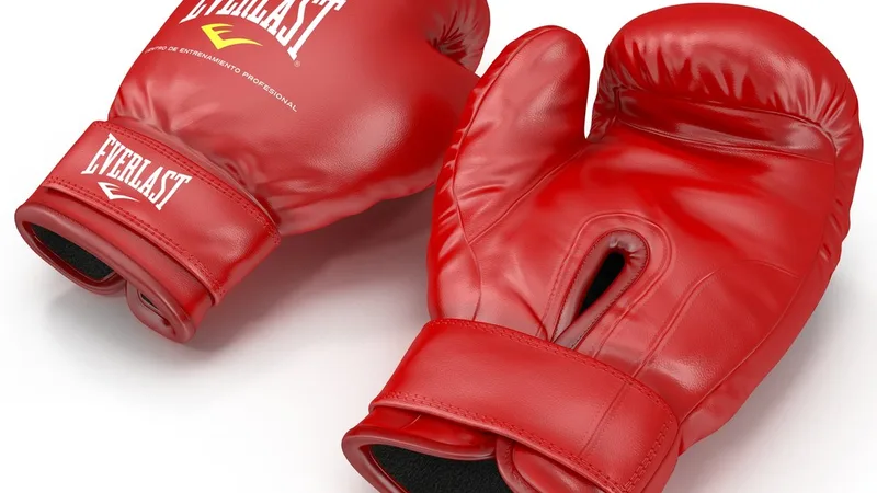 Boxing Gloves Everlast Red 3D model preview