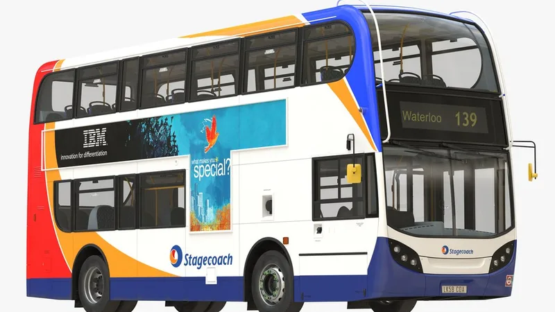 Bus Enviro400 Simple Interior 3D model preview