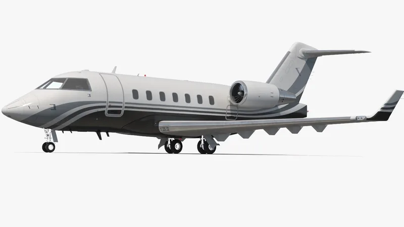 Business Jet Bombardier Challenger 604 Generic 3D model preview