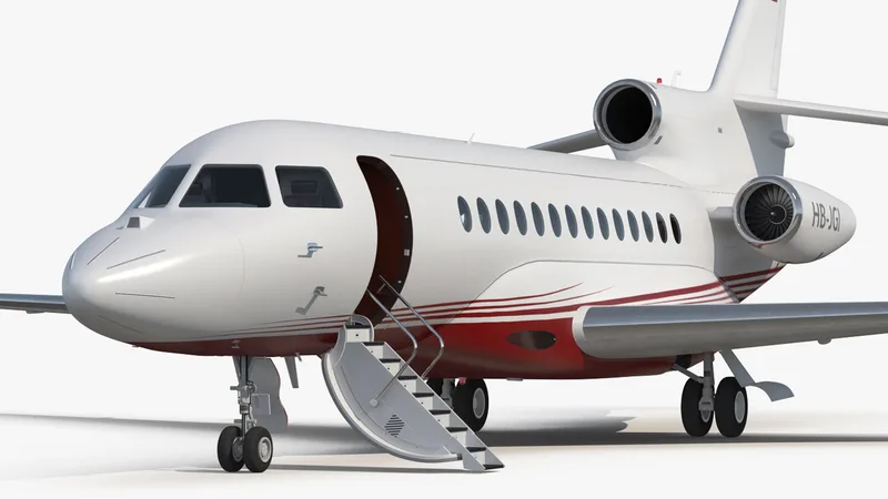 Business Jet Dassault Falcon 7X 3D model preview