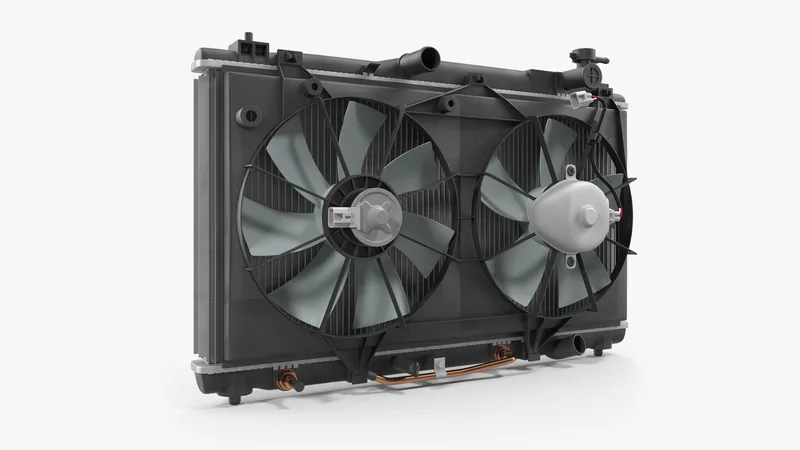 Car Radiator with Fan 3D Model 3D model preview