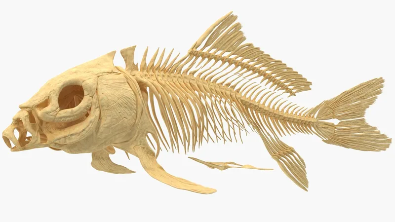 Carp Skeleton 3D model preview