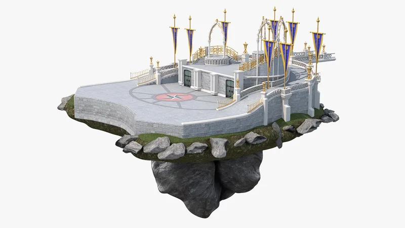 Castle Courtyard 3D model preview
