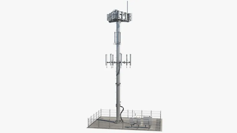 Cellular Tower Site 3D model preview