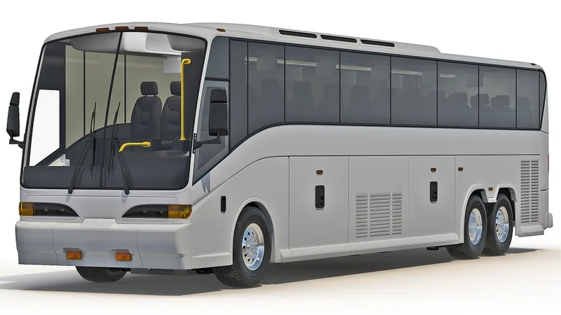 Charter Bus 3D model preview