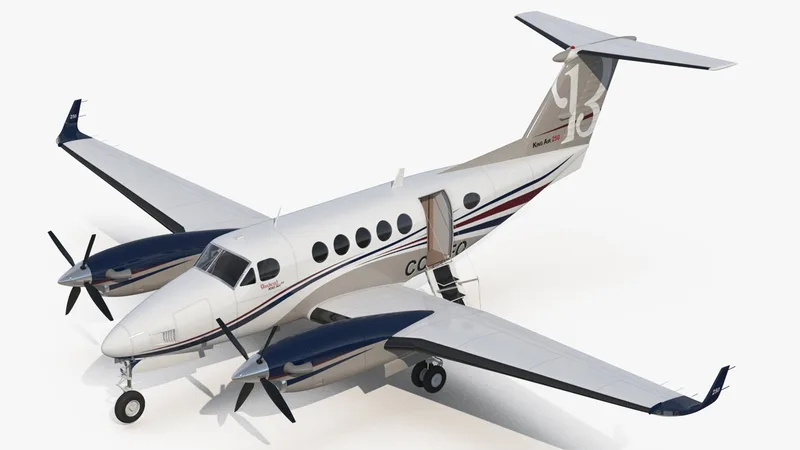 Civil Utility Aircraft Beechcraft Super King Air 250EP 3D Model 3D model preview