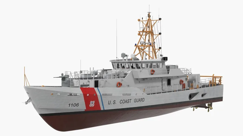 Coast Guard Cutter Jacob Poroo Sentinel Class Ship 3D model preview